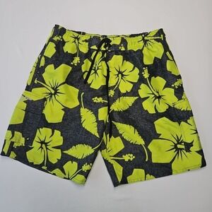 Laguna‎ USA Men's Board Shorts Swim Trunks Green And Gray Large